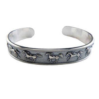 Galloping Horses Cuff Bracelet - Jamies Horse Jewelry