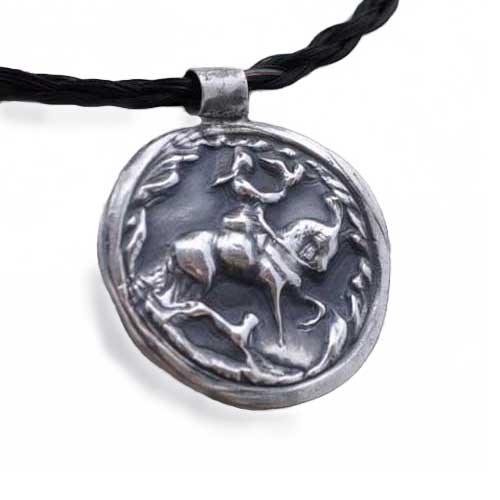 Goddess Epona Horse Pendant Necklace