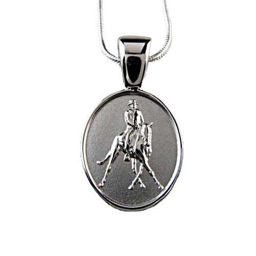 Half Pass Dressage Pendant Necklace - Jamies Horse Jewelry