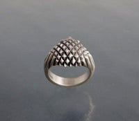 Hedgehog Ring in Sterling Silver view top