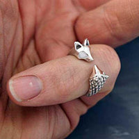 Hedgehog and Fox Ring - Jamies Horse Jewelry