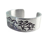 Running Horses Cuff Bracelet Aluminum