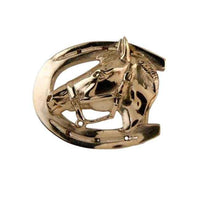 Horse Head Horseshoe Belt Buckle - Jamies Horse Jewelry