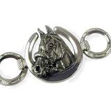 Horse Head with Horseshoe & Nail Bracelet in Sterling Silver