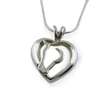 Heart and Horse Pendant Necklace