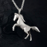 Fury Horse Pendant Necklace Sterling Silver - Jamies Horse Jewelry