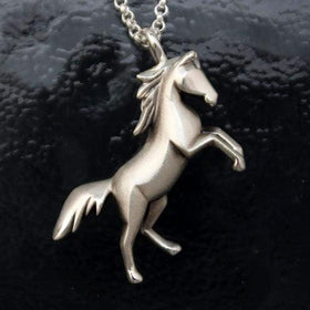 Fury Horse Necklace Pendant Sterling Silver