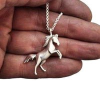 Fury Horse Pendant Necklace Sterling Silver - Jamies Horse Jewelry