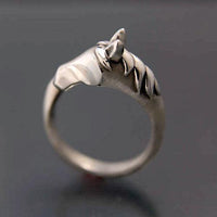 Horse Head and Tail Ring in Sterling Silver - Jamies Horse Jewelry