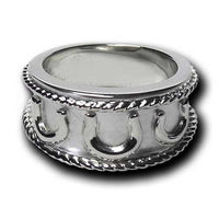 Horseshoe Band Ring Sterling Silver - Jamies Horse Jewelry
