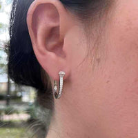 Horseshoe Nail Hoop Earrings in Sterling Silver - Jamies Horse Jewelry