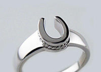Horseshoe Ring with a Twist Sterling Silver - Jamies Horse Jewelry