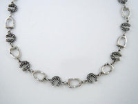 Sterling Silver Horseshoe and Stirrup Choker Necklace - Jamies Horse Jewelry