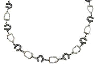 Sterling Silver Horseshoe and Stirrup Choker Necklace - Jamies Horse Jewelry