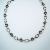 Sterling Silver Horseshoe and Stirrup Choker Necklace - Jamies Horse Jewelry
