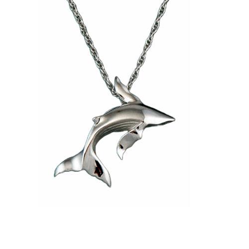 Humpback Whale Pendant Necklace Sterling Silver