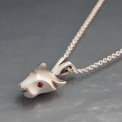 Jaguar Pendant Necklace in Sterling Silver - Jamies Horse Jewelry