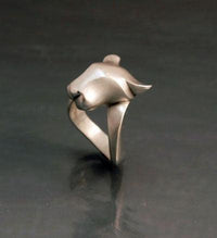 Jaguar Big Cat Ring in Sterling Silver - Jamies Horse Jewelry