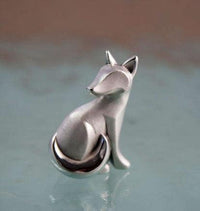 Sitting Kit Fox Pendant Necklace - Jamies Horse Jewelry