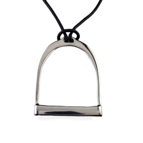 Large Sterling Stirrup Necklace - Jamies Horse Jewelry