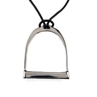 Large Sterling Stirrup Necklace - Jamies Horse Jewelry