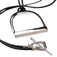Large Sterling Stirrup Necklace - Jamies Horse Jewelry