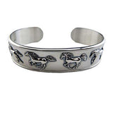 Medium Galloping Horses Cuff Bracelet