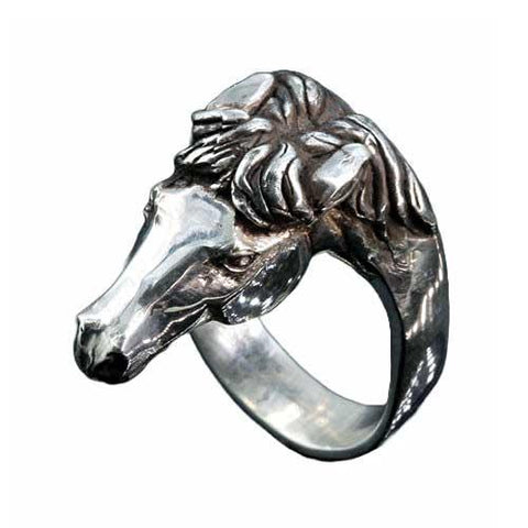 Horse Equestrian Rings Sterling Silver