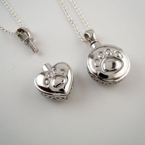 Paw Print Eternity Keepsake Pendant Necklace - Jamies Horse Jewelry