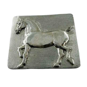 Percheron Draft Horse Belt Buckle in Bronze
