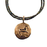 Piaffe Dressage Horse Pendant Necklace - Jamies Horse Jewelry