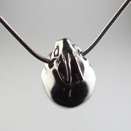 Rabbit Bead Necklace in Sterling Silver