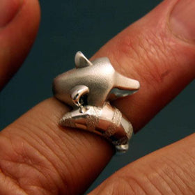 Raccoon Ring in Sterling Silver