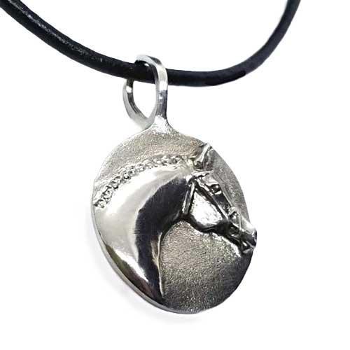 Rosenthal Portrait Horse Head Pendant Necklace in Sterling Silver - Jamies Horse Jewelry