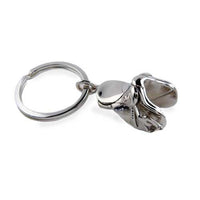 English Saddle Keychain Sterling Silver - Jamies Horse Jewelry