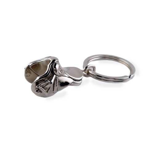 English Saddle Keychain Sterling Silver - Jamies Horse Jewelry