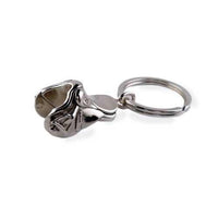 English Saddle Keychain Sterling Silver - Jamies Horse Jewelry
