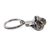 English Saddle Keychain Sterling Silver - Jamies Horse Jewelry