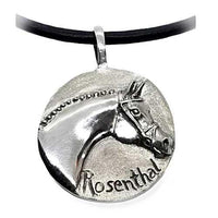 Rosenthal Portrait Horse Head Pendant Necklace in Sterling Silver - Jamies Horse Jewelry
