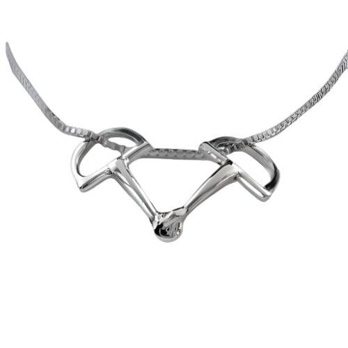 Sterling silver horse bit pendant. Sterling silver horse bit pendant.