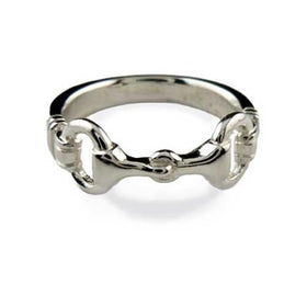 Heavy Snaffle Horse Bit Ring Sterling Silver