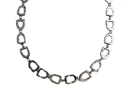 Sterling Silver Stirrup Choker Necklace