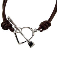 Snaffle Bit or Horse Bit Leather Cord Necklace - Jamies Horse Jewelry