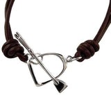 Snaffle Bit or Horse Bit Leather Cord Necklace
