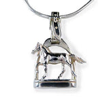 Stirrup and Horse Necklace Sterling Silver