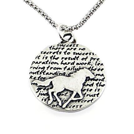 Double Sided Success Horse Necklace - Jamies Horse Jewelry
