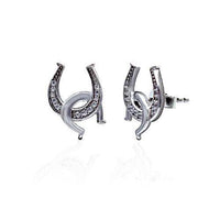 Swinging on a Star oops Horseshoe Post Earrings - Jamies Horse Jewelry