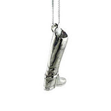 Tall English Riding Boot Pendant Necklace