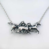Traveling Horses Necklace Sterling Silver