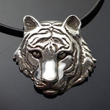 Tiger Pendant Necklace Sterling Silver